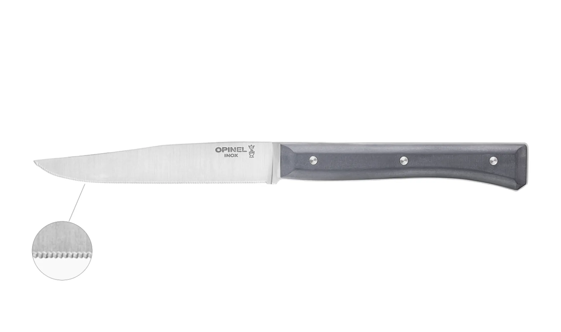 Messerset 4 Tafelmesser Facette Schiefer Mikroverzahnung