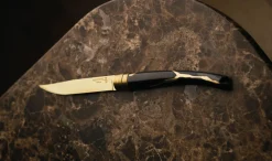 Set mit 2 Tischmessern Kintsugi – Anthrazit mit Goldklinge